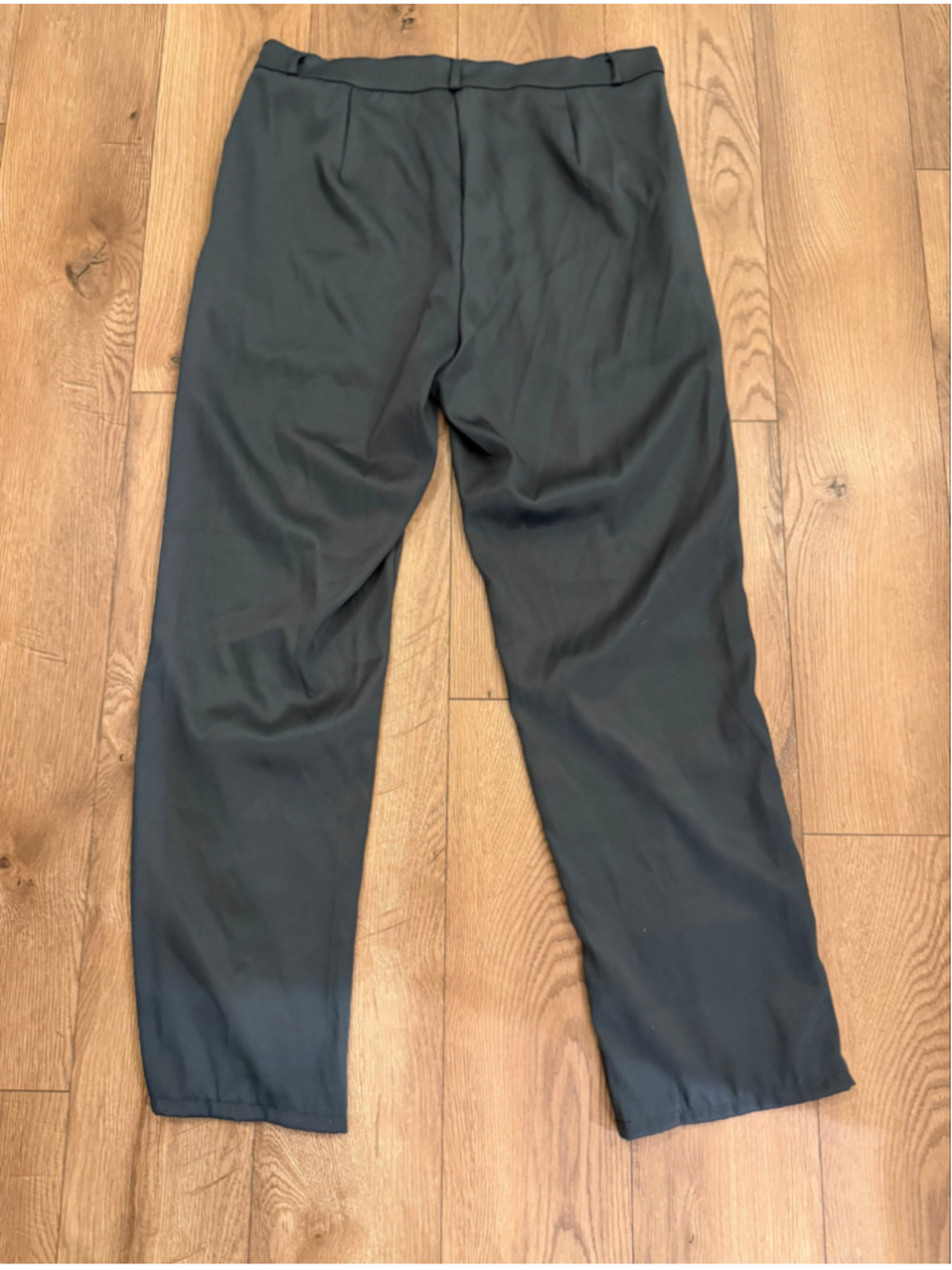 NEW Gray Pintuck Straight Leg Trousers Career Dress Pants 2X 36/29
